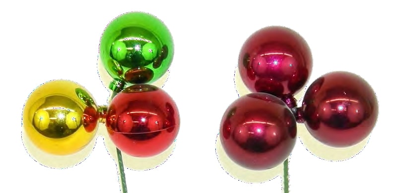 PLX3040 MULTI OR BURGUNDY 40MM PLASTIC TRIPLE BALL PICK PK 36