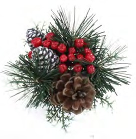 ED17141 BERRIES PINE CONE PICK PK 24