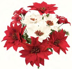 GPB8819-RD/CM POINSETTIA MIXED BUSH X 9 PK 12