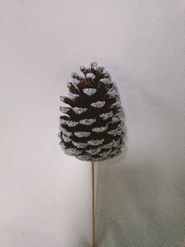 8049 Slash glitter silver 6inch wood stick