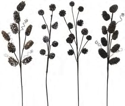 99104 ASST. PINE CONE SPRAY PK 24